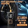 Tire Inflator Portable Air Compressor, 150PSI Cordless/12V DC Air Pump for Car Tires with Pressure Gauge, Auto Shut-Off, LED Light, 4X Faster Tire Inflator Bike Pump for Car, Motorcycle, Bike, Ball #1