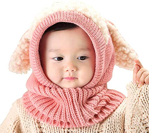 JIAMIN Baby Girls Boys Winter Warm Hat Beanies Caps Cute Thick Earflap Hood Hat Scarves Skull Caps (A)