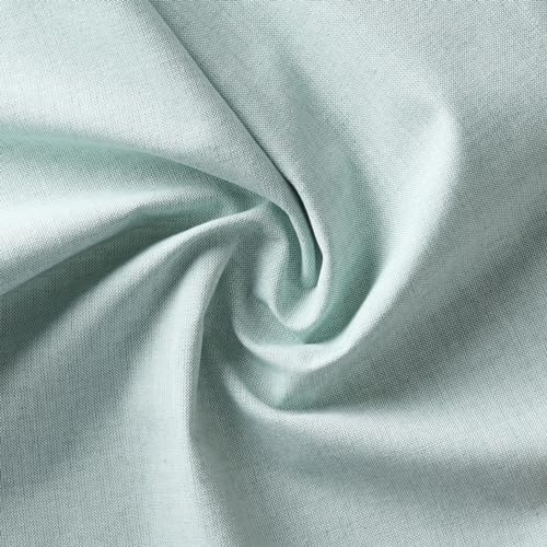 Image of 100% Cotton Pom Pom Cushion Without Filler, Elegant & Modern Cushion Cover for Living Room, Square Shape, 20 inchx20 inch, uni Chambray, Set of 3 - Celadon Green