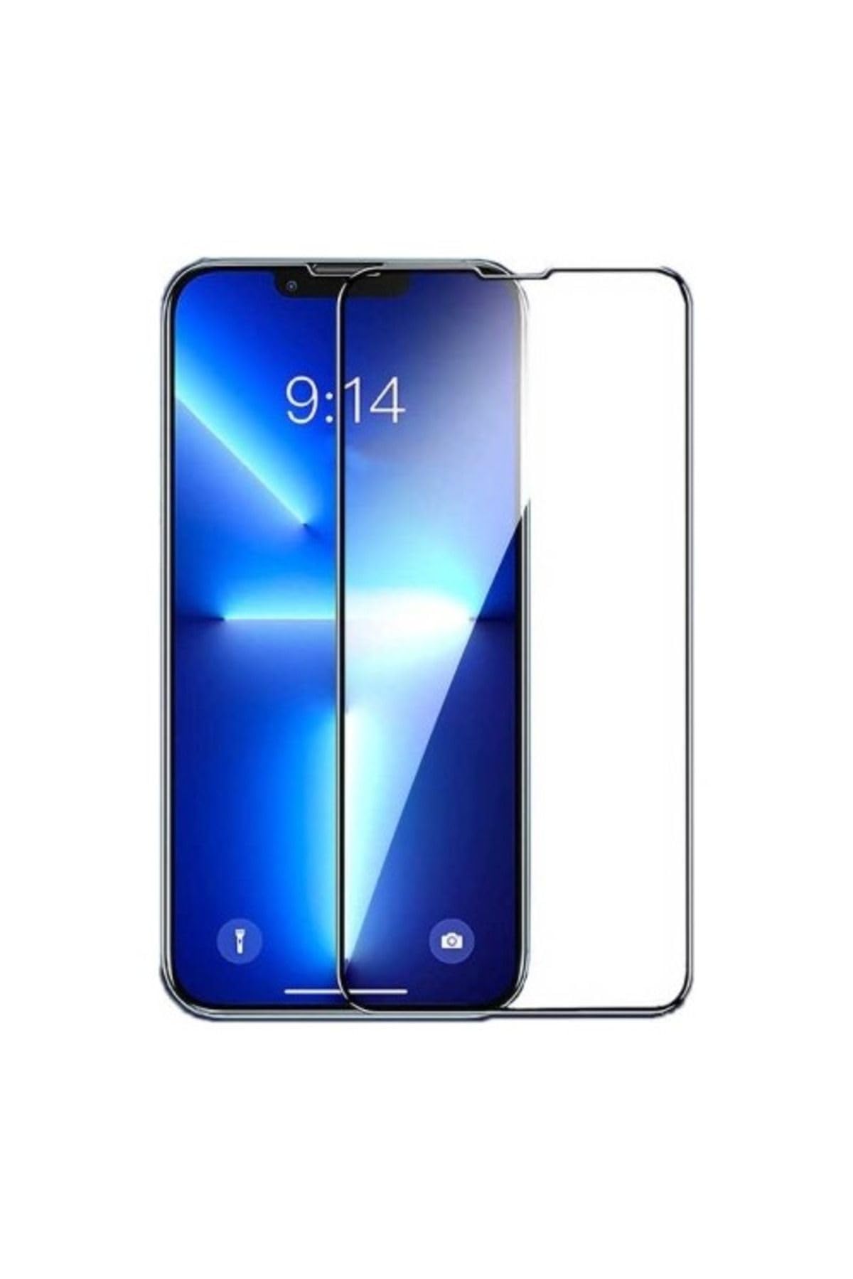 Zore Apple ile uyumlu iPhone 14 Pro Max Etnaa Cam Ekran Koruyucu Siyah