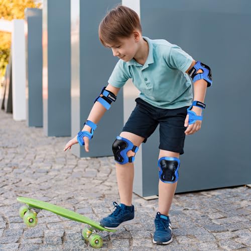 Image of BOSONER Kids /Youth Knee Pad Elbow Pads Guards Protective Gear Set for Roller Skates Cycling BMX Bike Skateboard Inline Skatings Scooter Riding Sports
