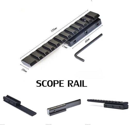 Miniatura 3 de Adaptador de riel de alcance elevador de cola de milano a Weaver- 11 ranuras