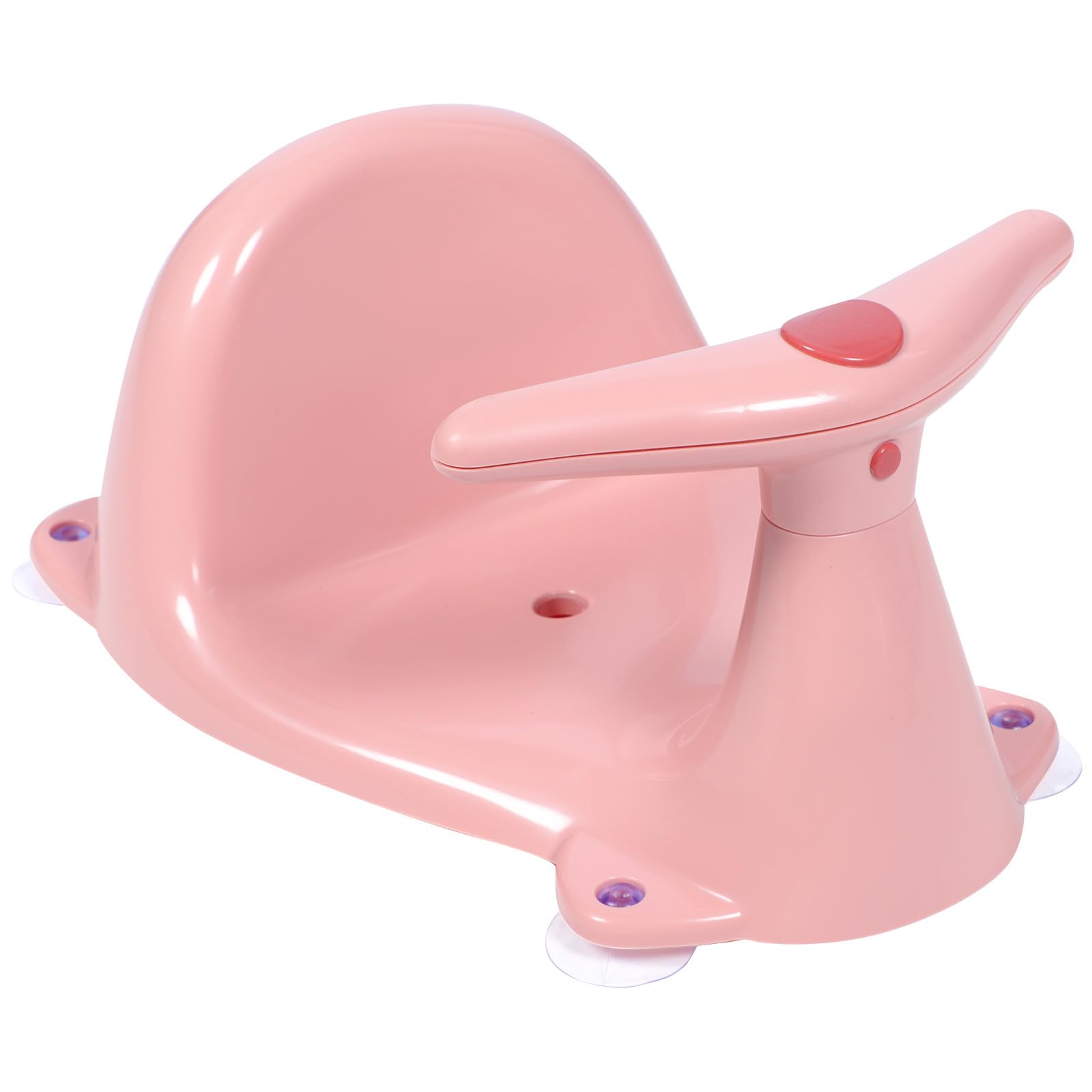 Babybadestuhl mit Vakuumsaugnapf, Stabil, 1 Stück, Rosa | Pp und Tpe, für Säuglinge und Kleinkinder, Geeignet für Babybad und Geburtstag