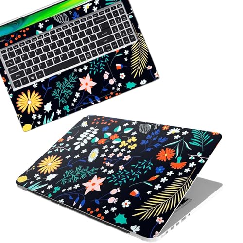 Image of Galaxsia Floral D38 Full Body Vinyl Laptop Skin /Sticker /Cover Upto 15.6 Inches Laptops Laminated-Removable-HD Quality Compatible for Hp-Dell-Sony-Lenovo-Asus etc.(15x10 Inches)