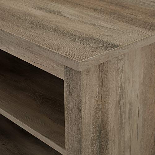 Walker Edison Wren Classic 4 Cubby Tv Stand For Tvs Up To 65 Inches, 58 Inch, Grey Wash #TOP6