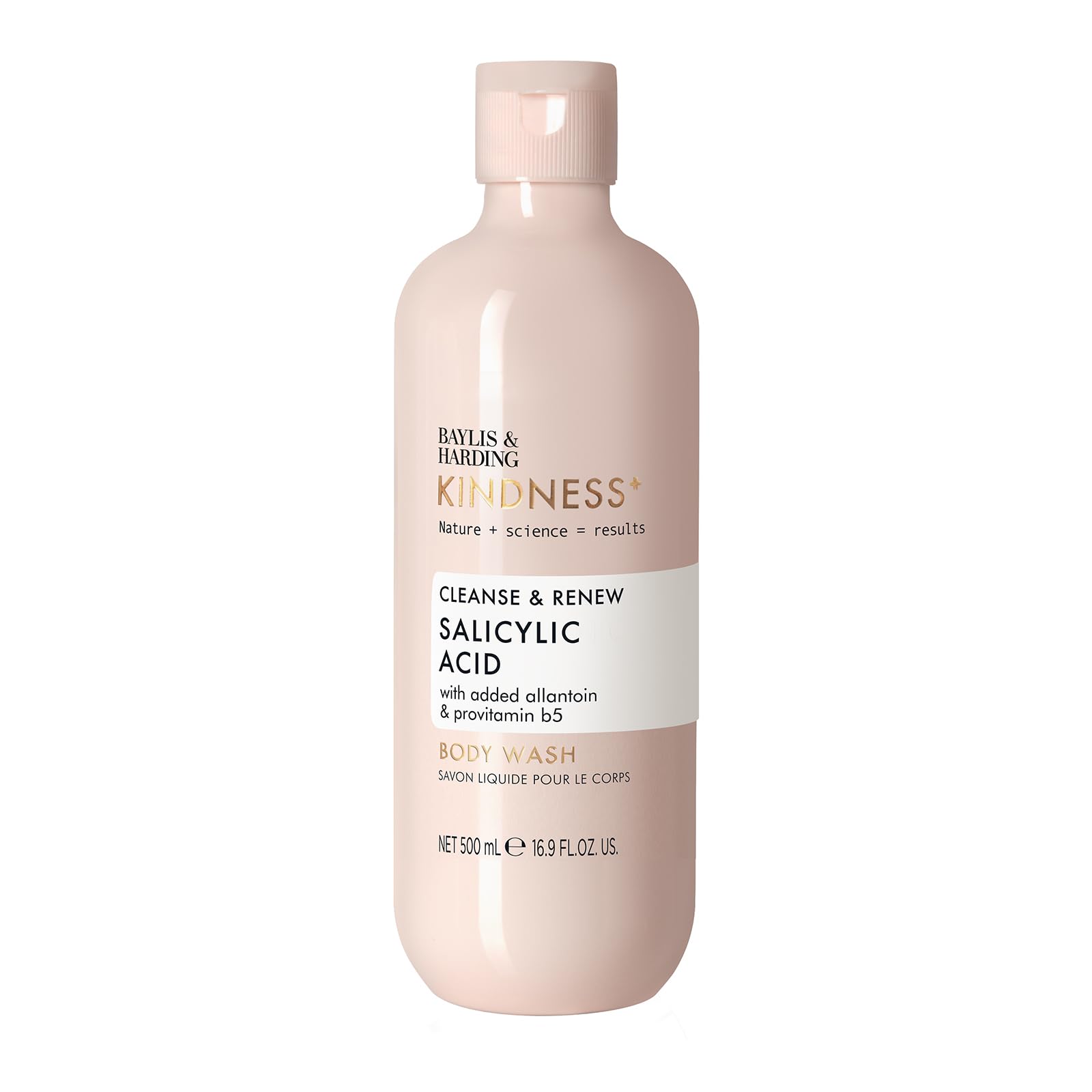 Baylis & Harding Kindness+ Salicylic Acid Cleanse & Renew, Dewbury & Lime Leaf Fragrance, 500ml Body Wash (Pack of 3) - Vegan Friendly - Image 2