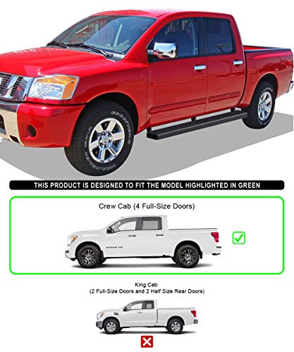 Estribos Tuxtreme Running Boards 5 pulg Negro Mate Nissan Titan miniatura 2