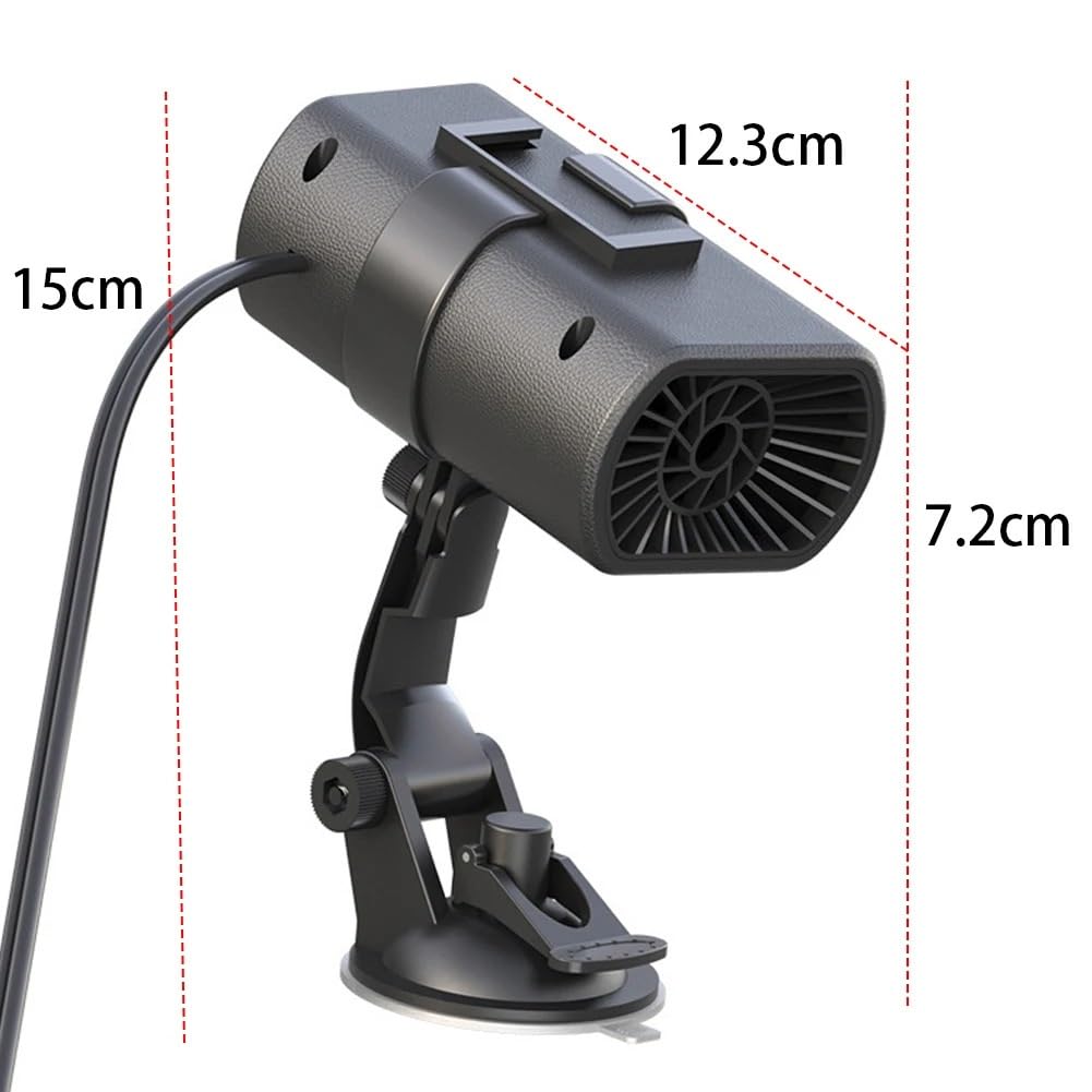 Desempañador universal for coche de 12 V y 200 W, ajustable, for eliminar la escarcha, la nieve y la niebla. Calentador for descongelar el parabrisas.