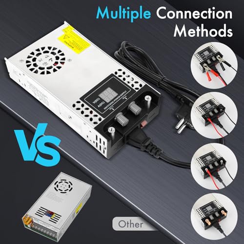 Adjustable 0-48V Power Supply 12.5A 600W, 110V AC to DC 0-48V Buck Converter 0-12.5A 600W Switching Power Supply with LCD Display Adjustable Voltage Current 48V 12.5A Transformer SMPS3