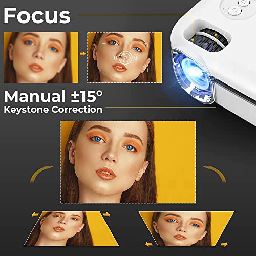 Portable WiFi Projector with Carrying Bag, MOOKA Outdoor Movie Projector 8000L HD Support 1080P, Home Theater WiFi Video Projectors Compatible with Smartphone HDMI,VGA,USB,AV - Thumbnail 5