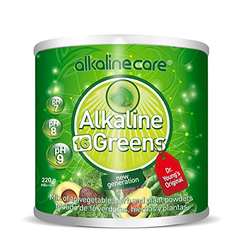 BATIDO VERDE ALKALINE GREENS (molido de 16 verduras, hierbas y plantas) bote 220g