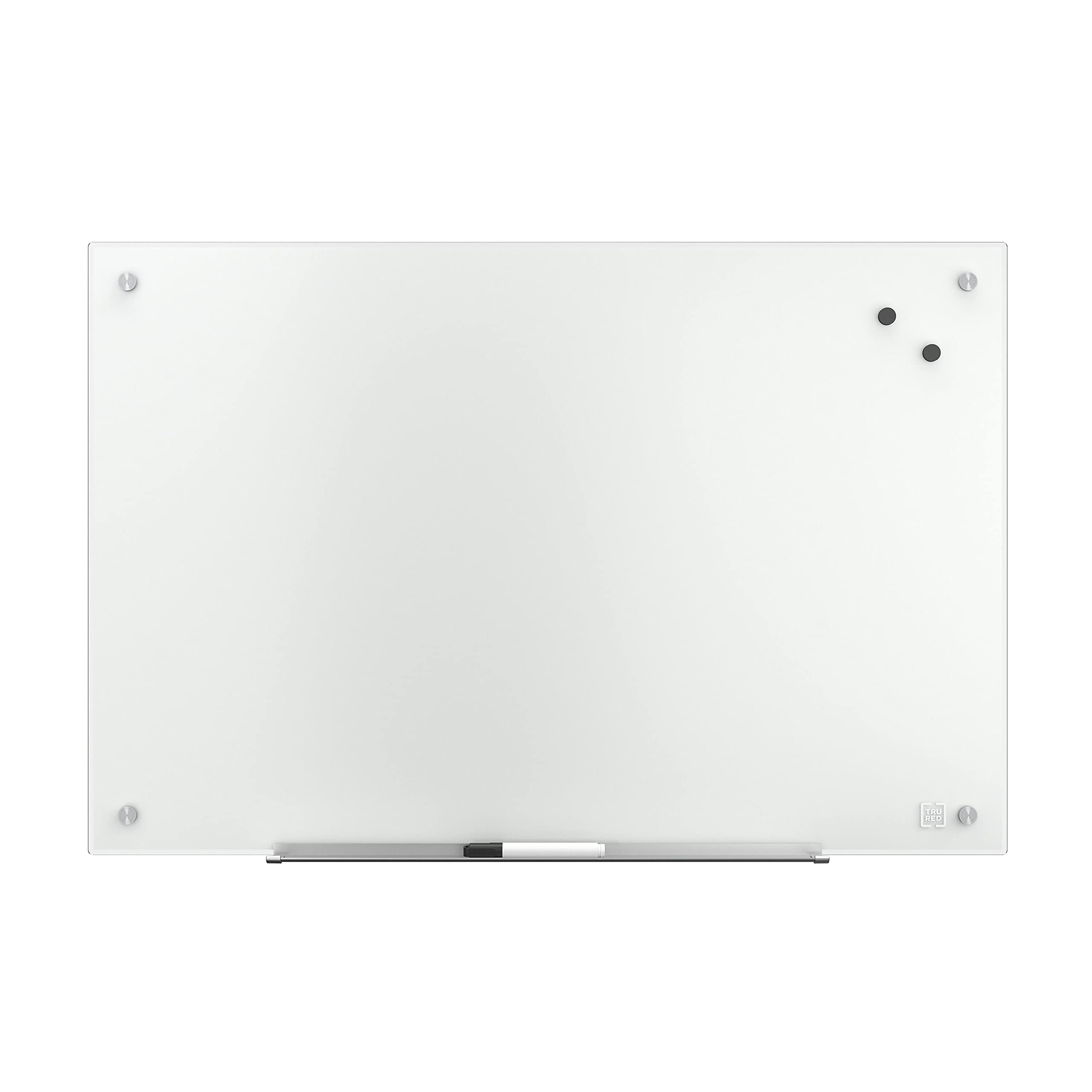 Tru Red Magnetic Tempered Glass Dry Erase Board, White, 3-Ft X 2-Ft (Tr61195)