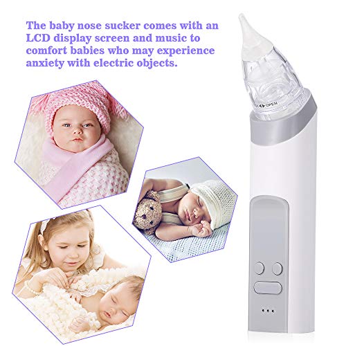 Benkeg Aspirador Nasal para Bebês, Aspirador Nasal Elétrico de Sucção de Nariz com Sucção para Bebês