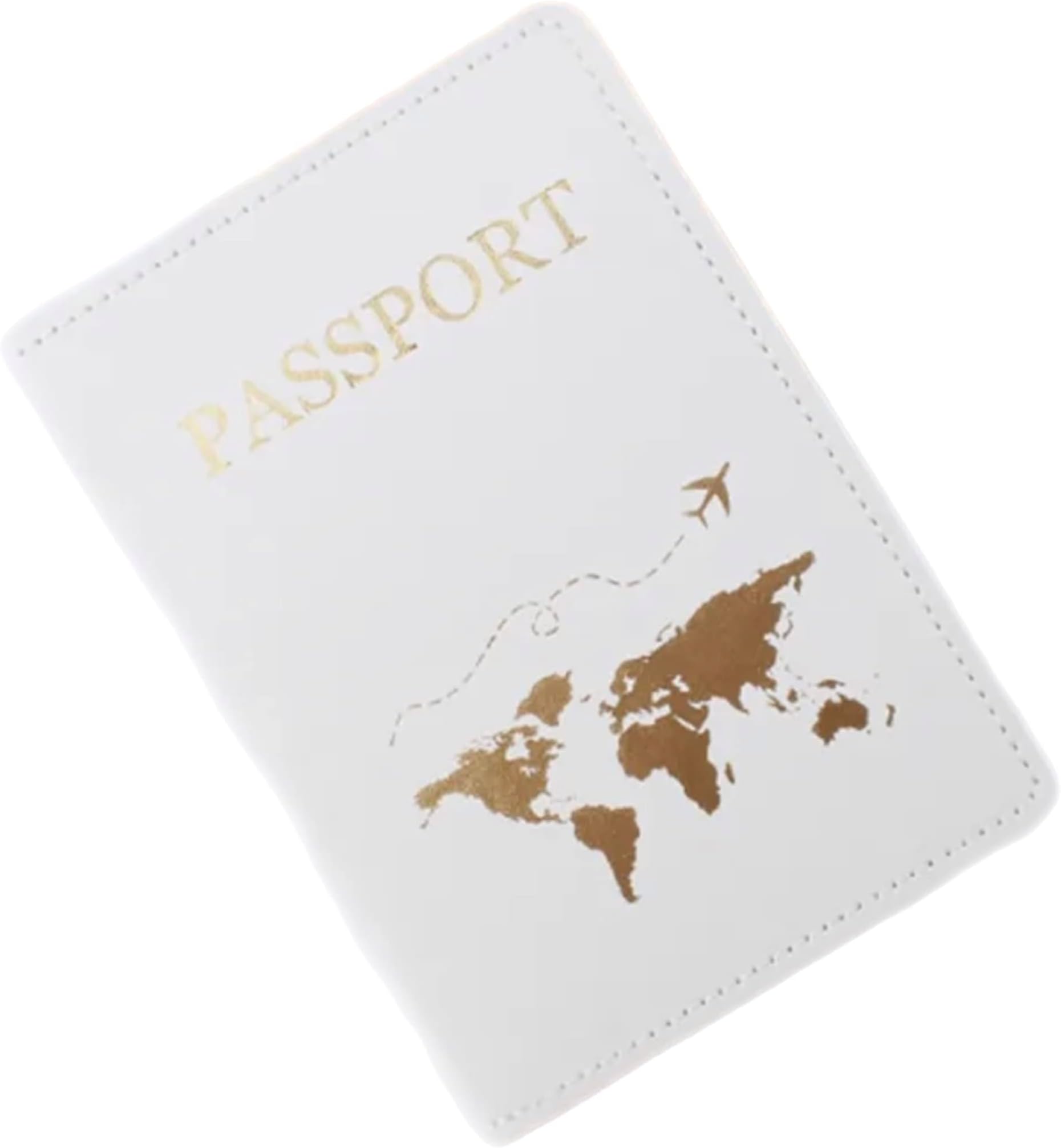 Personalised Passport Holder for Women Men with Names Couple Unique Customized Passport Cover for Couples (White)