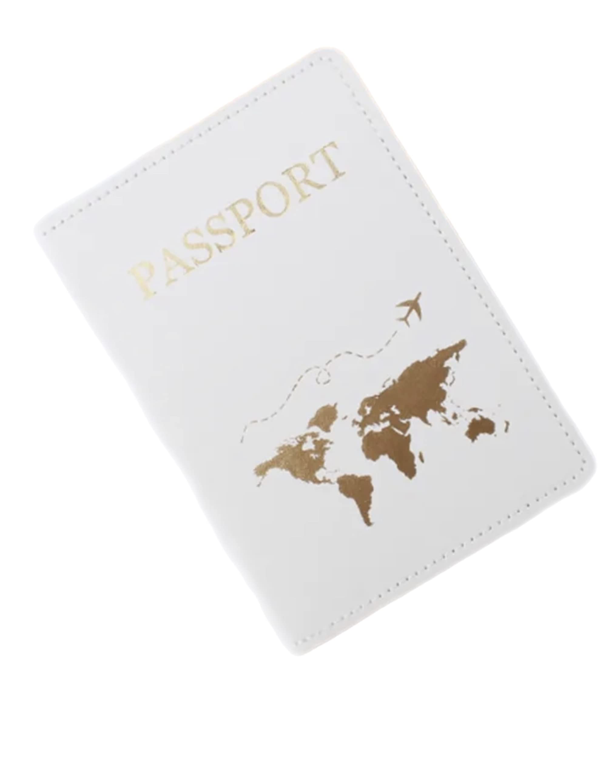 PGTGPersonalised Passport Holder for Women Men with Names Couple Unique Customized Passport Cover for Couples (White)