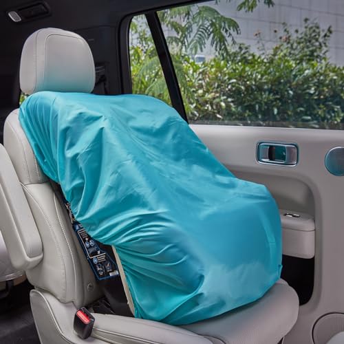 Image of Car Seat Cover for Air Travel, Car Seat Travel Bag for Gate Check, Sun Shade, Waterproof, Dustproof & Abrasionproof, Covers and Blocks Out Heat & Sun| Baby Travel Accessories (Green)