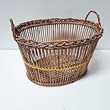  baolgi Corbeille Ovale Lavandiere Blanche Tina Baskets Rotin et scoubidou