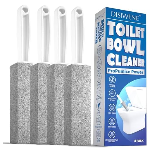 Pumice Cleaning Stone with Handle Toilet Bowl Cleaner Hard Water Ring Remover for Bath/Pool/Kitchen/Household Cleaning (4)