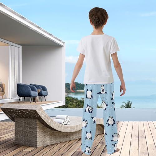 visesunny Boys Pants Different Pose Bear Loose Jogger Pants Soft Elastic Trousers Long Bottoms with Pockets M3