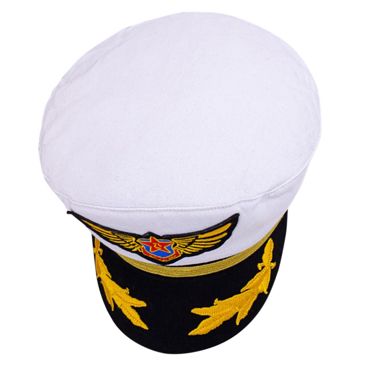 Gogogmee Boat Captain Hat Sailor Hat for Boys and Girls Birthday Party Gold Thread Embroidery for Boys Girls