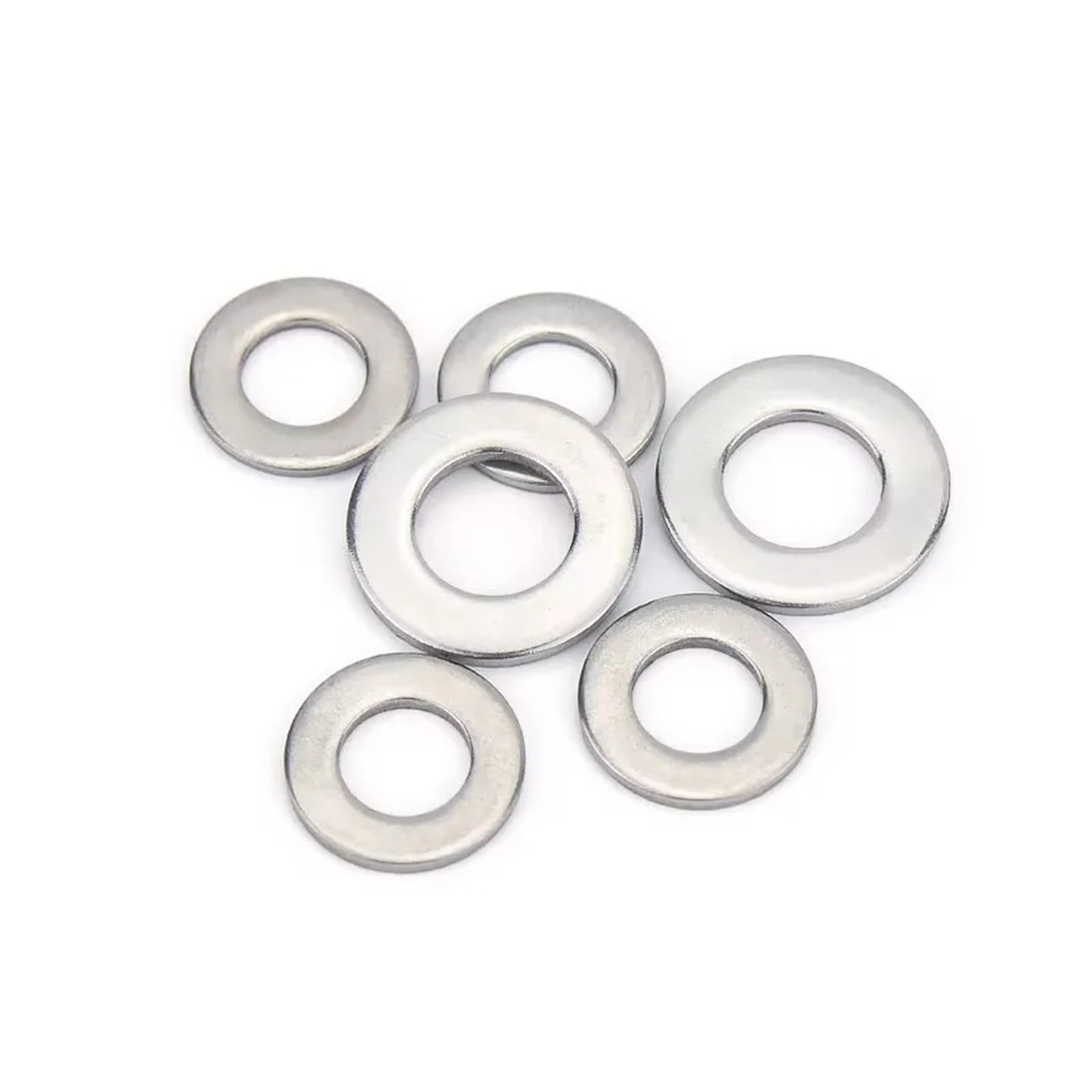 ZS Hardware Arandelas adicionales de acero inoxidable 316 Almohadillas de gran tamaño Juntas lisas Calza M2-M39(M12X24X1.8 50PCS)