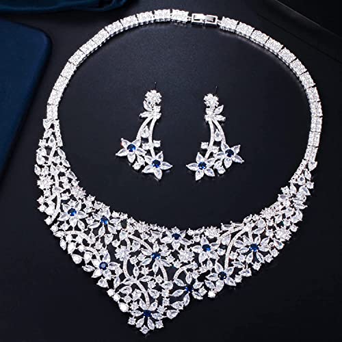 Conjunto de joyería azul real para lucir perfecta como invitada en bodas y fiestas 4