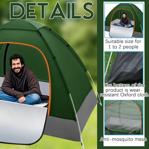 Carpa para Camping Wowangce Modelo HMY0684 para 2 Personas Verde miniatura 3