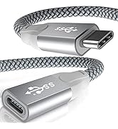 Basesailor USB C 延長ケーブル 2M、USB-C 3.1 Gen2 10Gbps タイプ Cメスから USBC オス変換延長コード、Nintendo Switch、が対応可能 M...