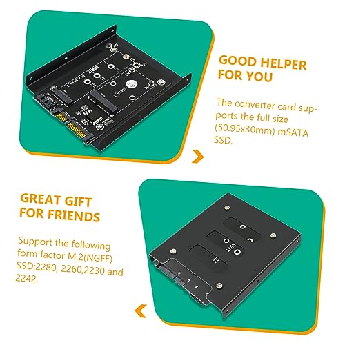 Adaptador mSATA a caja 3.5 pulg con puerto dual para accesorios PC miniatura 3