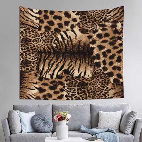 Tapisserie murale leopard EdWal grand format drap de canape en tissu durable