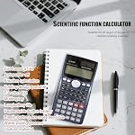 FX-991MS Scientific Calculator with 401 Functions,Engineering Scientific Calculator with 10+2 Screen Displays,Solar and Battery Power for School Business Office Home,Navy Blue