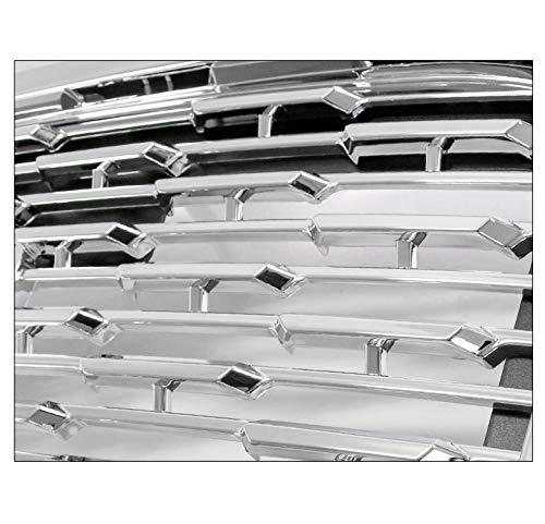 Zmautoparts Mesh Style Front Bumper Upper Hood Grille Grill Chrome Compatible With 2015-2020 Gmc Yukon/Yukon Xl #TOP4