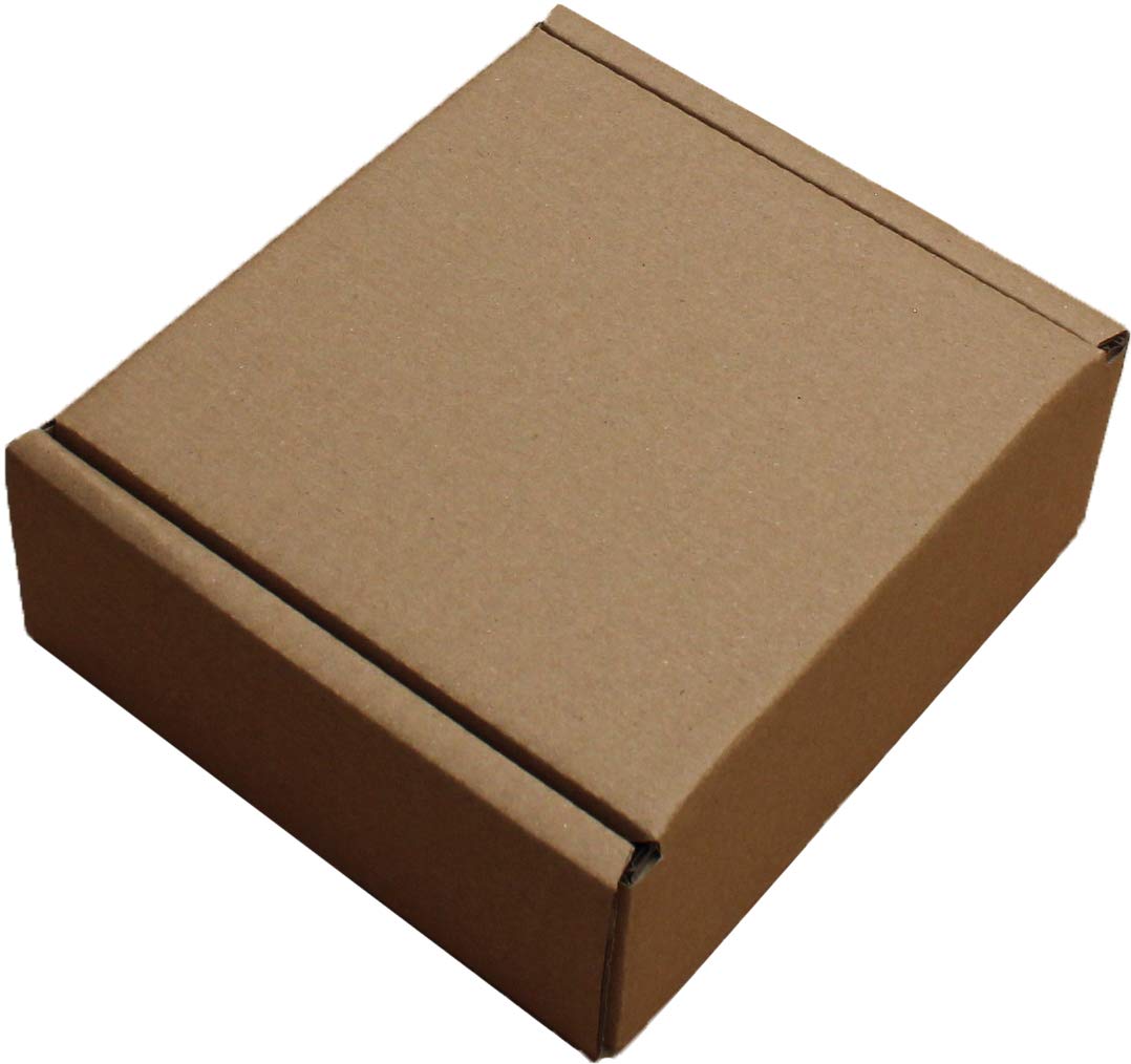 WHITE OR BROWN SHIPPING CARDBOARD BOXES POSTAL MAILING GIFT PACKET SMALL PARCEL (6" x 6" x 2.5", BROWN, 25)