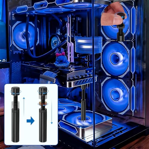 AzureRay Soporte GPU Universal - La Solución Definitiva contra el Pandeo de la Tarjeta Gráfica, Fácil Instalación para PC - imagen 4