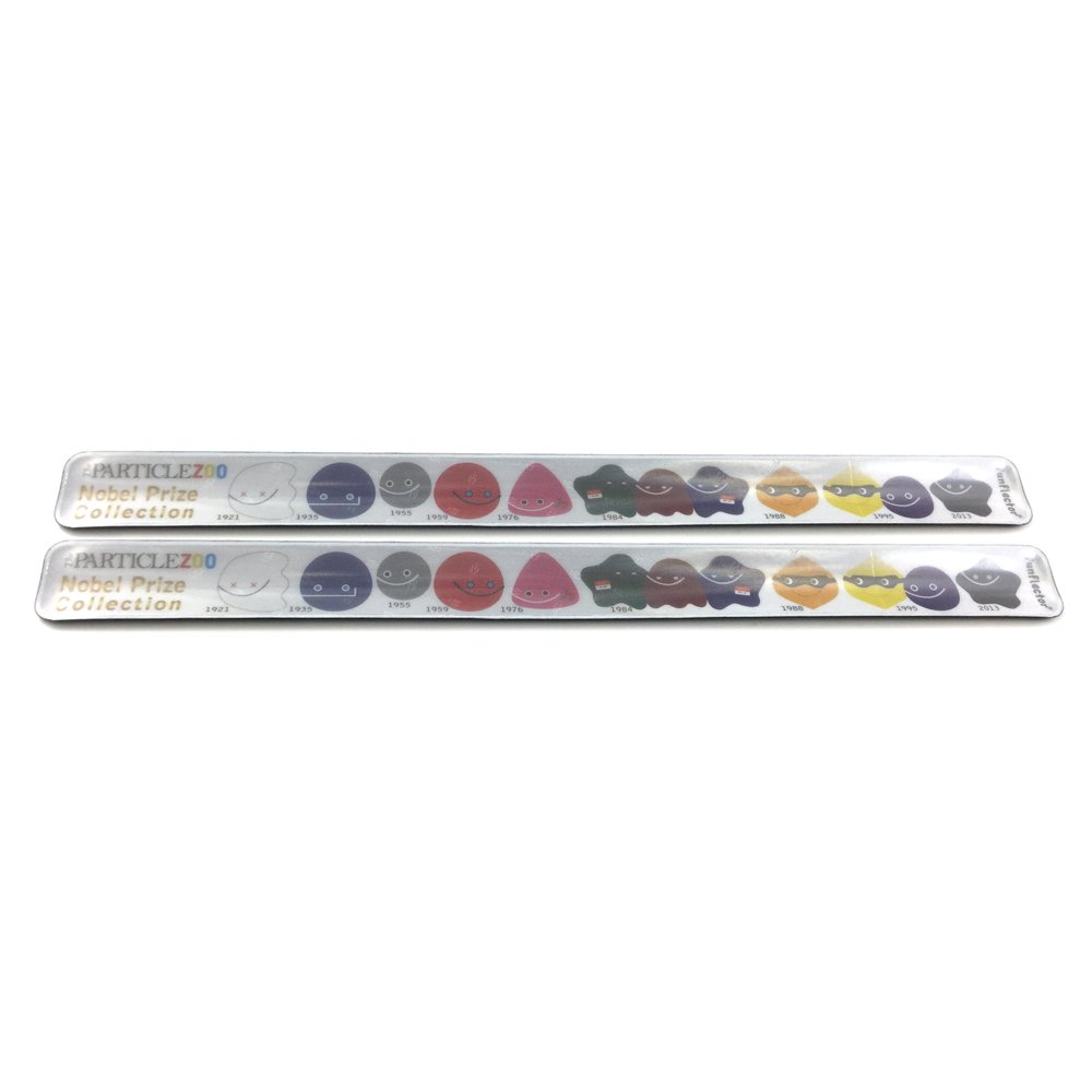 funflector Reflective Slap Bracelet - Particle Zoo - Nobel Prize Collection - 2-Pack