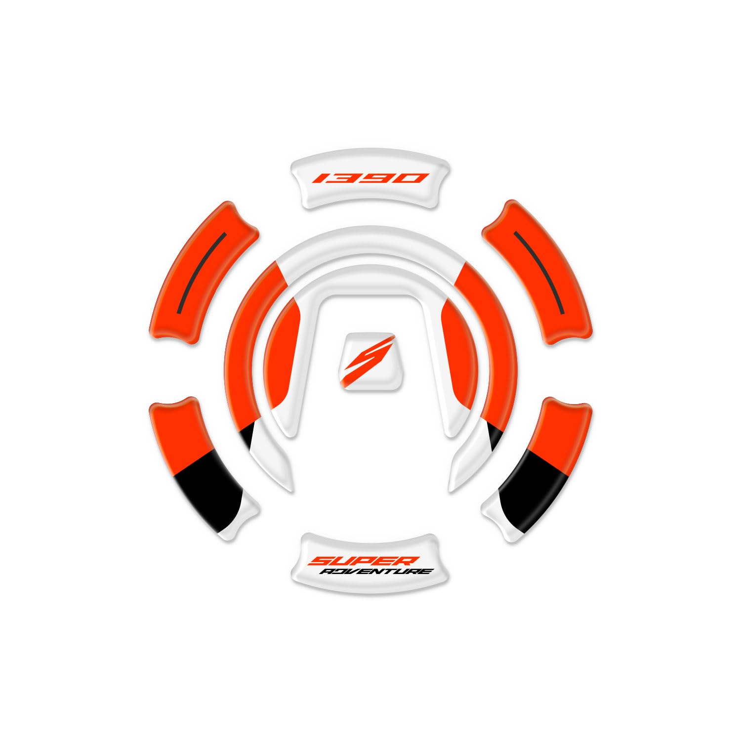 Az Graphishop osłona pokrywy benzyny z żywicy 3D kompatybilna z KTM 1390 Super Adventure S 2025-2026 ochrona przed uderzeniami i zadrapaniami akcesoria motocyklowe wyprodukowane we Włoszech GP