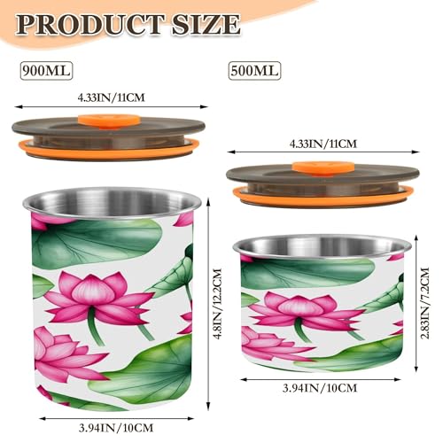 Envase para café hermético de acero inoxidable 17 oz miniatura 3