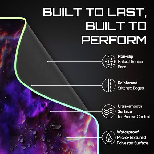 Gerlos RGB Large Gaming Mouse Pad