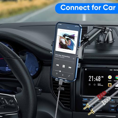 Cable Lightning a RCA adaptador de audio auxiliar estéreo divisor en Y para i-Phone y coche 6