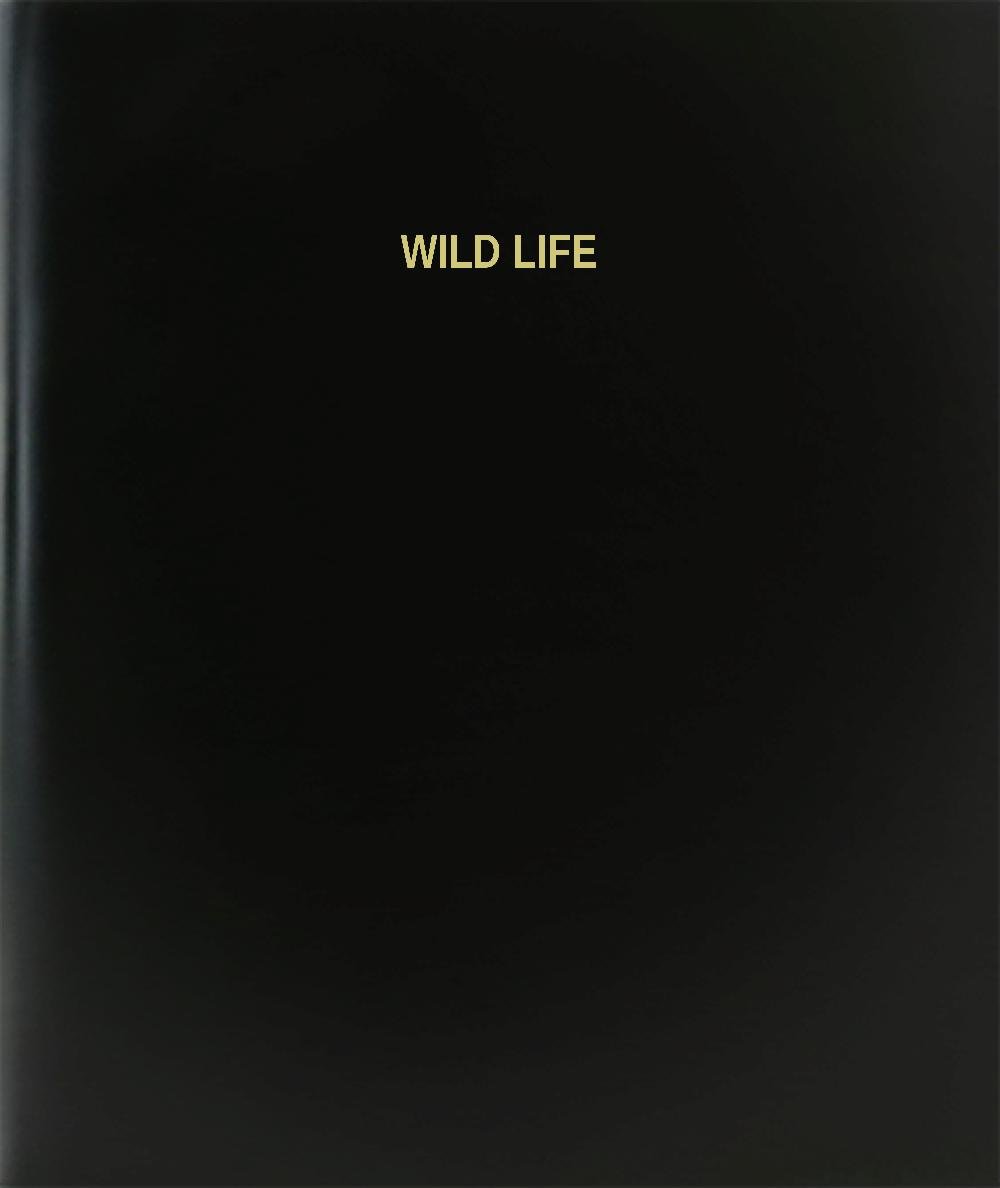 BookFactory Wild Life Log Book/Journal/Logbook - 120 Page, 8.5''x11'', Black Hardbound (XLog-120-7CS-A-L-Black(Wild Life Log Book))      Case