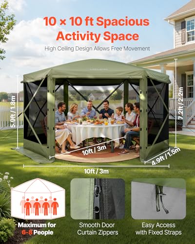 VEVOR 10x10FT Pop Up Gazebo Tent