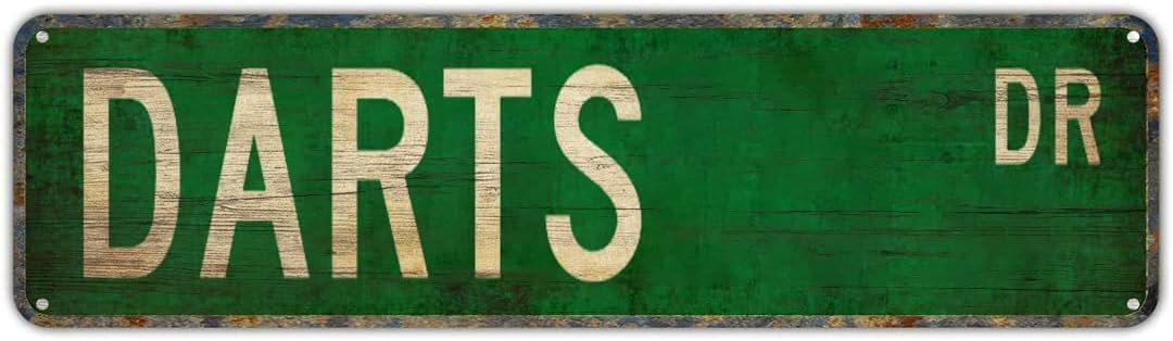 DARTS DR Retro Tin Sign Aluminum Metal Sign for Home Bedroom Kitchen Garden Wall Pub Club Coffee Decor 4x16 Inch