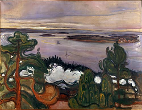 Affiche Toile Edvard Munch La fumée du train : idée cadeau idéale pour passionné d'art