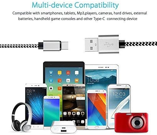 USB Type C Cable, RKINC USB C Cable 5 Pack (3/3/6/6/10FT) Nylon Braided Cord USB Type A to C Fast Charger for Samsung Galaxy S9,S9 Plus, Note 8,S8,LG V30 V20 G6 G5,Google Pixel,Nexus 6P 5X,Moto Z Z2