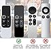 Case Compatible with Apple TV 4K/ 4th Gen Remote Light Weight Anti-Slip Shock Proof Silicone Cover for Controller for Apple TV Siri Remote Glow in The Dark White