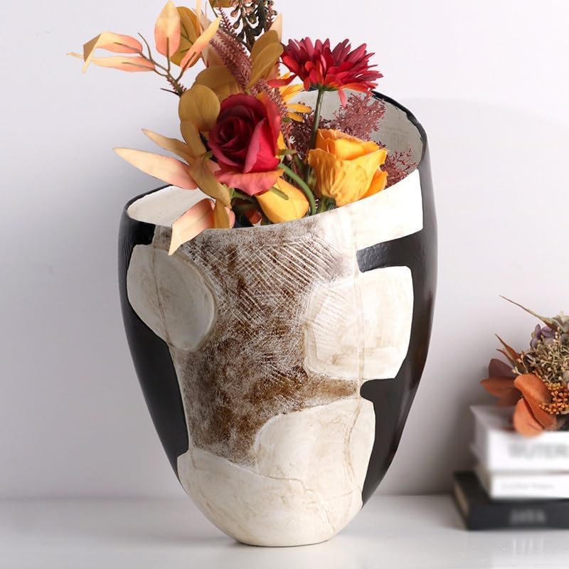 N/A 陶花瓶禅アート、ノスタルジックな生け花高級装飾 枯れものを
