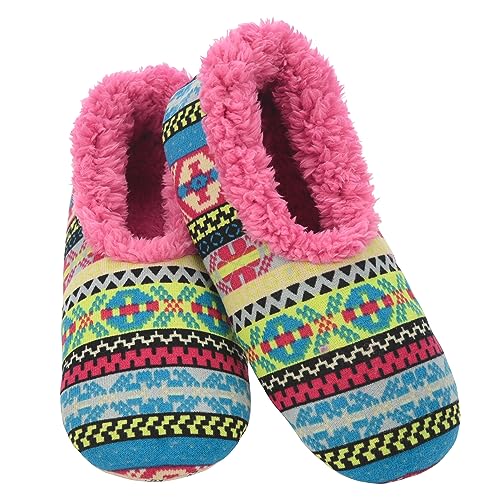 Image of Snoozies Nordic Sherpa-Lined Cozy Slipper Socks for Women Indoor, Womens Warm Slippers for Winter, Soft Slippers for Women
