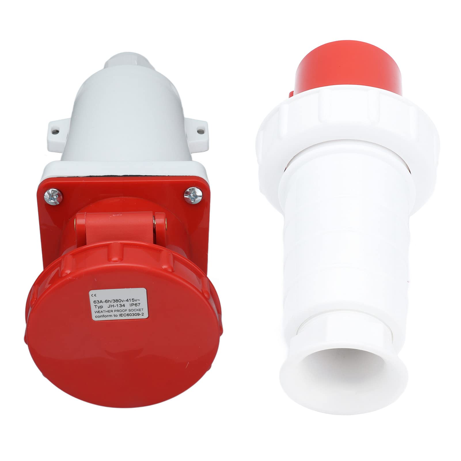 Acouto Enchufe Impermeable Conector Industrial de Aviación 4 Pines 63A