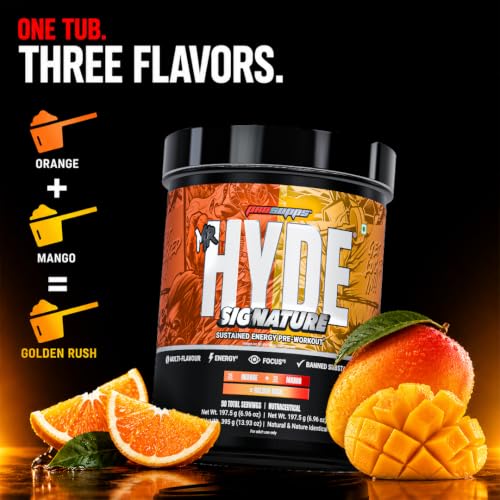 Image of ProSupps Mr Hyde Pre Workout, Golden Rush, 3 Flavours in 1, 50 Servings