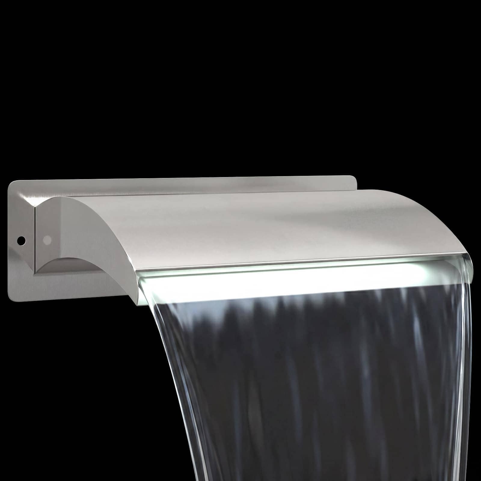 vidaXL Cascada para Piscina con luz LED Acero Inoxidable 304